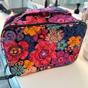 Vera Bradley Large Blush and Brush Cosmetic Bag in Floral Fiesta